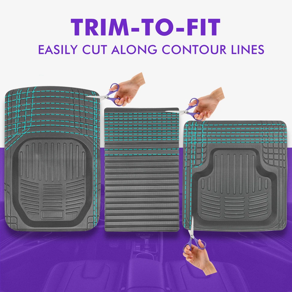 For Toyota Land Cruiser All-Weather Waterproof Car Floor Mat Front & Rear Carpet - Image 3 of 4