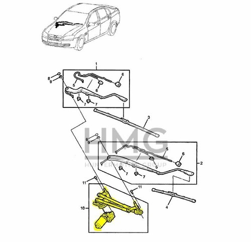 New genuine Holden VE VF wiper motor with linkages - Picture 5 of 8