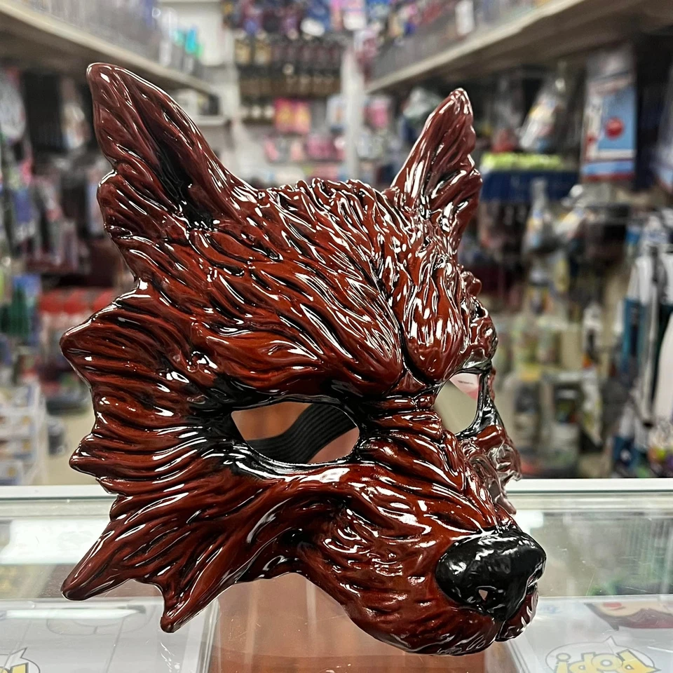 Wolf Mask Half Unisex Halloween Party Masquerade Mask (Burgundy) - Image 2 of 4