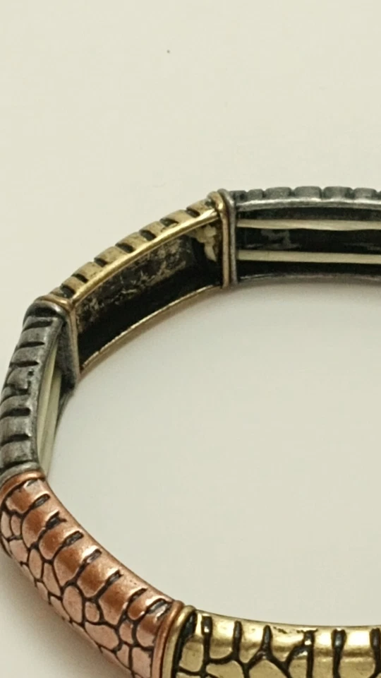 Pulsera Accessorize Me Animal Estampado Cocodrilo Color Oro/Plata/Rosa Oro Foto 4 de 4