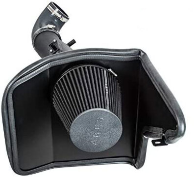 Ares BlK 3.5'' Cold Air Intake Kit + Filter Het Shield For 12-15 Camaro 3.6L V6