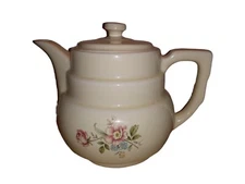 Vtg HALL Drip-O-Later Coffee Pot by Enterprise Aluminum Co. Floral Pattern READ