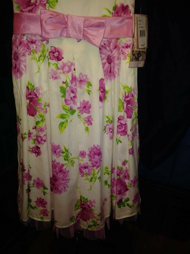 14 Girls NWT Jenny and Me Brand full fluffy skirt pink floral dress sleeveless - Picture 12 of 12
