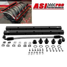 Billet Fuel Rail Kit Intake Manifold 6an For Ls Ls1 Ls2 Ls3 Ls6 W Hardware Asi