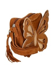 Wonder Nation Girls Butterfly Crossbody Bag, Brown , Small, Adjustable Strap