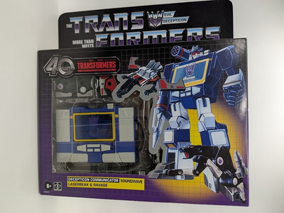 Transformers 40th Anniversary Soundwave Laserbeak/Ravage, Blaster/Steeljaw Combo