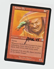 Magic the Gathering ~ Robber Fly ~ Masques ~ M/NM ~ Signed By Artist #1