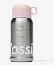 New Glossier 16 oz. Classic Tumbler Thermos Holiday Exclusive Pink/Silver Rare!