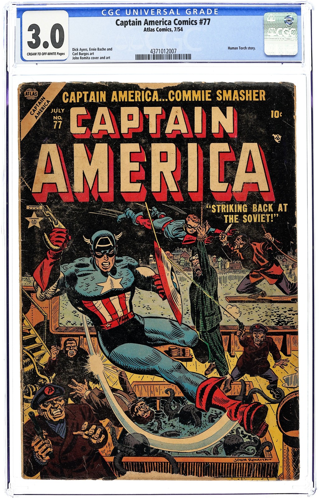 Captain America Comics #77 CGC 3.0 1954 Timely 4371012007