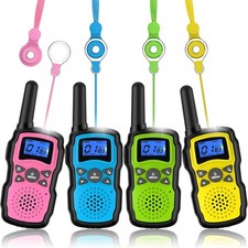 Walkie Talkies for Kids 4 Pack,Family Walky Talky Adults Children Radio Long ...