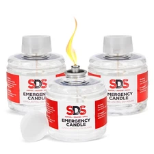 SDS | Survival Candles Long Burning Candles for Emergency Candle 115 Hours 3pk