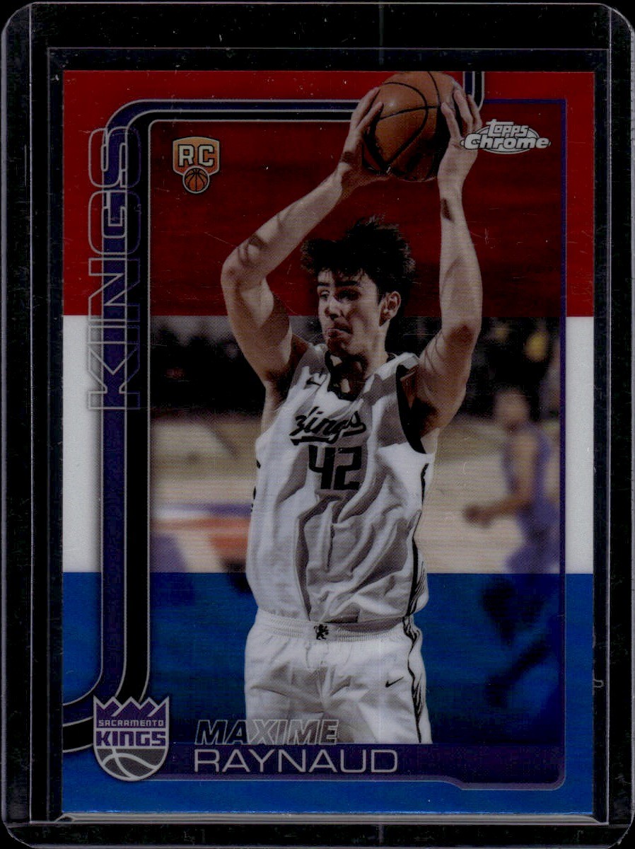 2025-26 Topps Chrome #293 Maxime Raynaud Red White and Blue Refractor