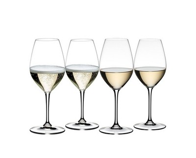 Riedel Wine Friendly White Wine Champagne Glasses Set Of 4 Crystal 440Ml