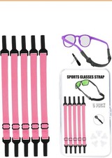 Kids Glasses Strap 6.5-10In ,Silicone Eyeglasses Straps for Women Pink Sports