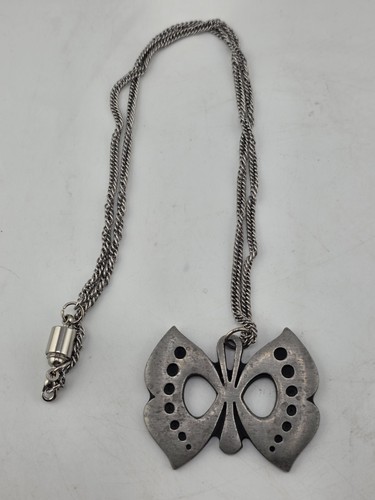 Btg Rune Tennesmed Sweden Butterfly Pendant Necklace XL