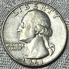 1961-D Washington Quarter Silver US Coin Circulated
