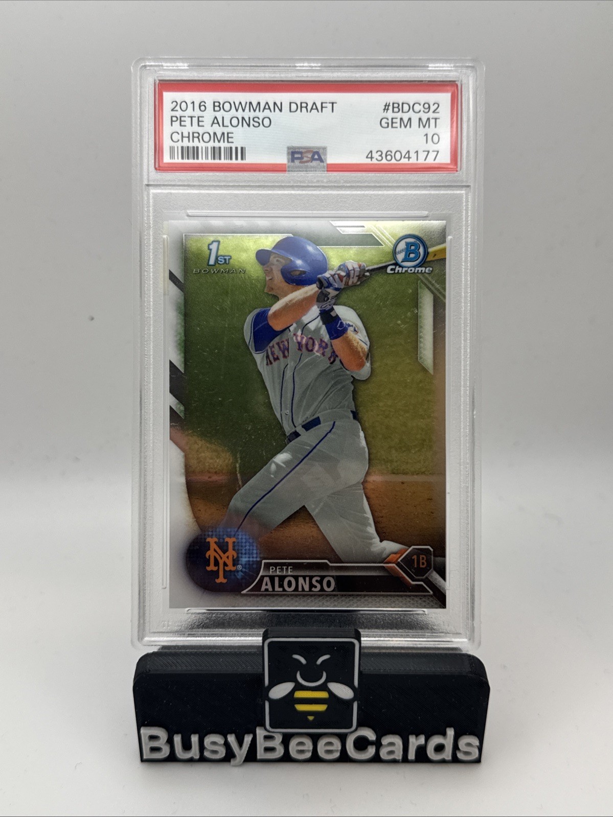 2016 Bowman Draft Chrome Pete Alonso BDC92 PSA 10 Orioles Mets