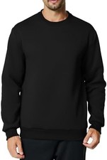 Men's Crewneck Sweatshirt Casual Sweat Shirts Athletic Fleece Basic Pullover