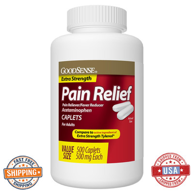 GoodSense Extra Strength Pain Relief Acetaminophen Caplets 500mg 500 Count
