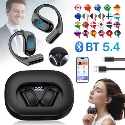 MARKENLOS AI übersetzer Ohrhörer 139 Sprachen Echtzeit übersetzer Kopfhörer Smart Voice