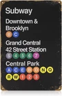 Subway Sign 12x8 New York City Grand Central Station Tin Sign | Vintage Wall Art