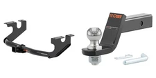 CURT Trailer Hitch Tow Cargo Package 2in Receiver, Ball Mount, Pin & Clip #13391