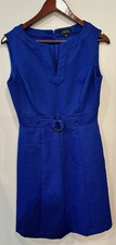 Tahari Arthur S. Levine Women's Sleeveless Sheath Dress Size 6 Royal Blue Lined