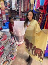 NEW 100  CASHMERE SHAWL PASHMINA SHAWL SCARF HAND MADE IN NEPAL
