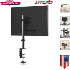 Space-Saving C-Clamp Monitor Mount for 13-32 Inch Screens Adjustable Stable