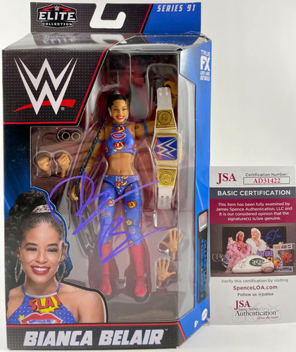 WWE NXT Bianca Belair Signed Mattel Elite Wrestling Figure Autograph JSA COA - Picture 1 of 6