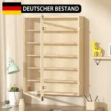 6-fach Display Vitrine aus Holz, wandmontiert–Für Minifiguren & Modelle, NEU
