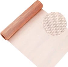 Therwen 18 Inch x 10 ft Copper Mesh Screen 99.9% Pure Copper 40 Mesh Roll 