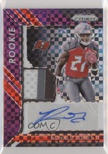 2018 Panini Prizm Rookie Purple Power 29/50 Ronald Jones II Patch Auto et6