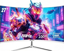 Image of 27 Inch 180Hz 200Hz Curved Gaming Monitor, FHD 1920 * 1080P Frameless 1800R Comp