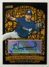 2009 Topps Stadium Club Carlos Villanueva Gold Beam Team Auto 16/50 #BTA-CVI