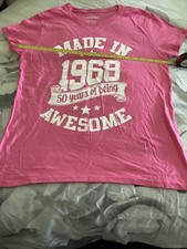 MADE IN 1968 LADIES T-SHIRT FUNNY 50TH BIRTHDAY GIFT PRESENT IDEA DESIGN FEMALE
