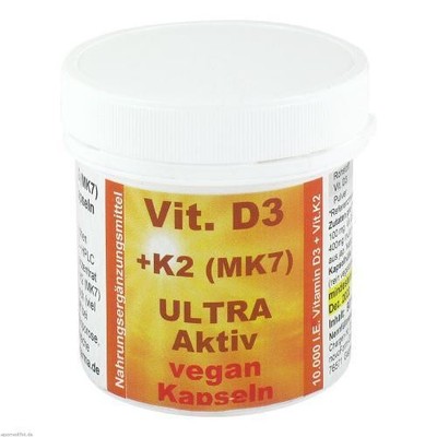 VIT.D3+K2 Ultra Aktiv 10.000 I.E. Kapseln 90 St