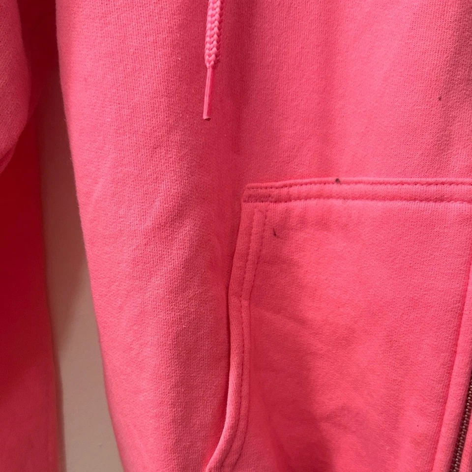 Port and Company Sudadera con Capucha Rosa con Logo Verde Foto 4 de 4