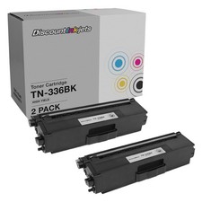 Toner Black Cartridges for Brother TN336BK TN336 High Yield Black 2pk