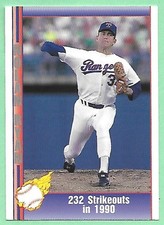 1991 Pacific Nolan Ryan Rangers #73 - 232 Strikeouts in 1990👍