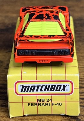 Matchbox 1993 Yellow Box - MB24 Ferrari F-40 Neon Orange 1:59