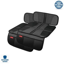 2 Pack Waterproof Car Seat Protectors with Thick Padding  Storage Pockets