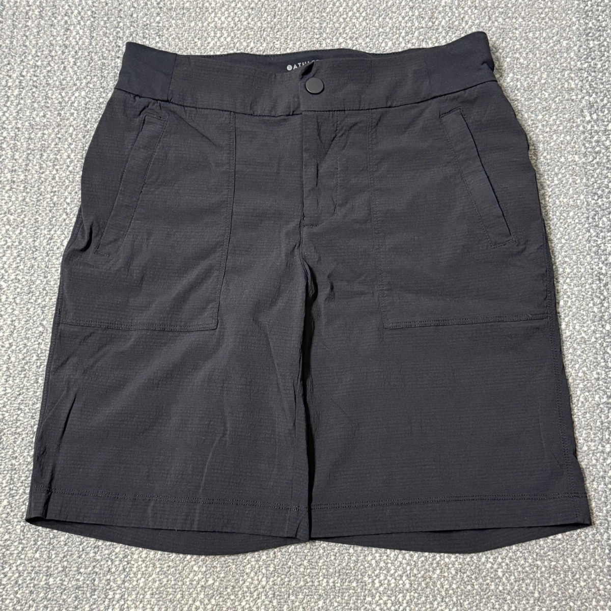 Short Athleta Femme Taille 10 Noir – Bermuda Capri Cropped Athlétique