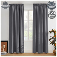 KräUselband Gardinen Grau Blickdicht Thermovorhang KäLteschutz 1 StüCk 140X245