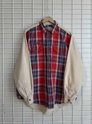 Polo Ralph Lauren Patchwork Hemd mit Knöpfen Herren Größe XL Vintage...