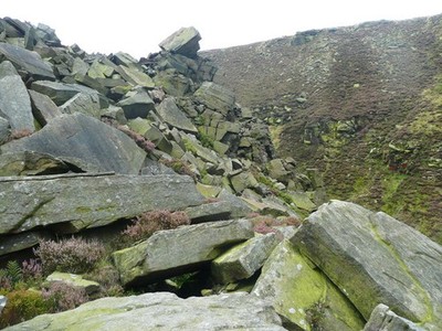 Foto 6x4 Teil der Segelrindenfelsen, Saddleworth Pobgreen Ein fantastisches Durcheinander c2017