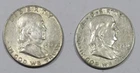 1962-D & 1963-D Franklin Half Dollar , 90% Silver - NR