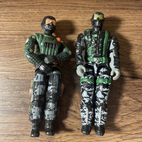 Vintage 2005 Hasbro GI Joe Night Force & Snake Eyes Winter Operations Rare Loose