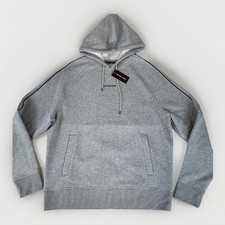 NWT Michael Kors Men  s Logo Sweatshirt Hoodie W/pockets Heather Grey Size XL 98