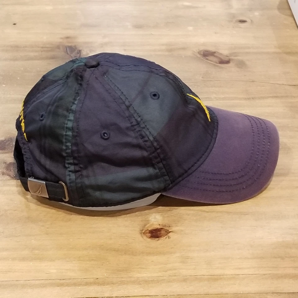 Chapéu náutico vintage alça traseira verde xadrez veleiro tamanho único pai - Imagem 4 de 4